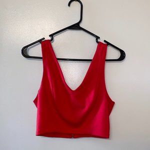 Forever 21 | Red Zipper Cropped Top